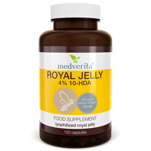 MEDVERITA ROYAL JELLY 4% 10-HDA 300mg of extract 120 capsules
