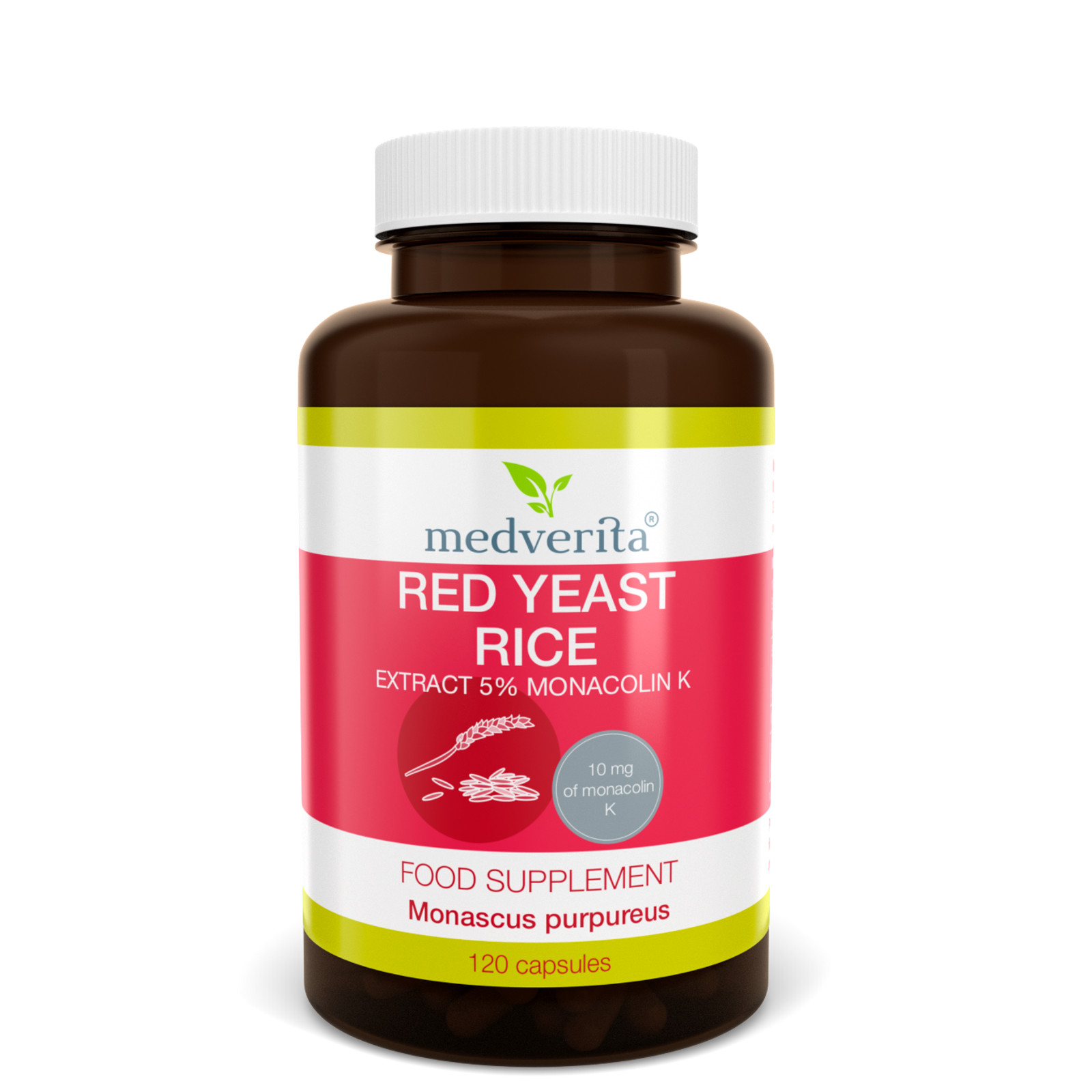 MEDVERITA RED YEAST RICE Extract 120 caps Free UK Delivery on All