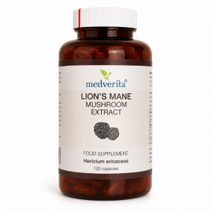 Medverita Lion's Mane Mushroom Extract 500 mg – 120 Capsules